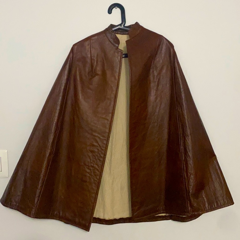 Vintage leather cape